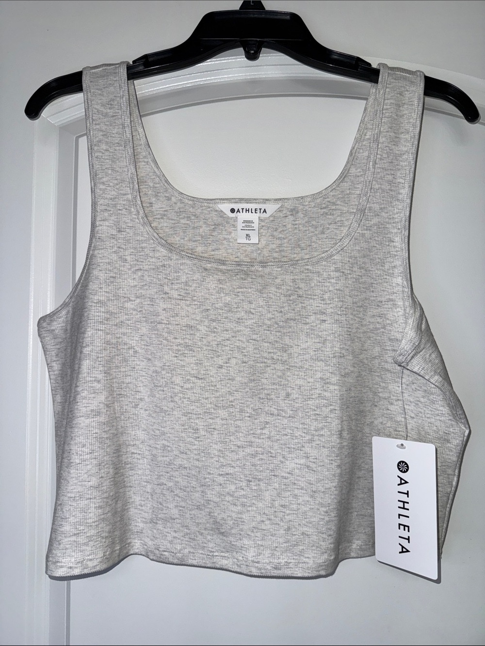 NWT Athleta Signature Rib Square Neck Crop Tank